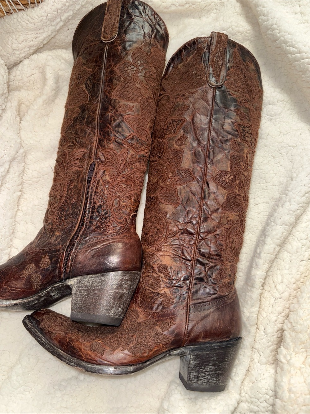Old Gringo Brown Embroidered Leather Cowgirl Boots size 9.5 - Picture 3 of 12